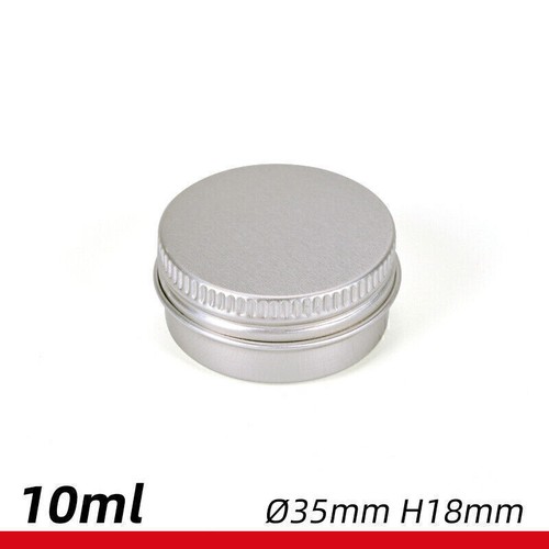 10-50x Aluminum Tin Jar Container with Screw Lid Small Pot for Cosmetic Lip Balm - Picture 8 of 14
