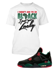 Graphic Sneaker Sport Tee Shirt Match J4 Shoe Do the Right Thing Black Big Tall