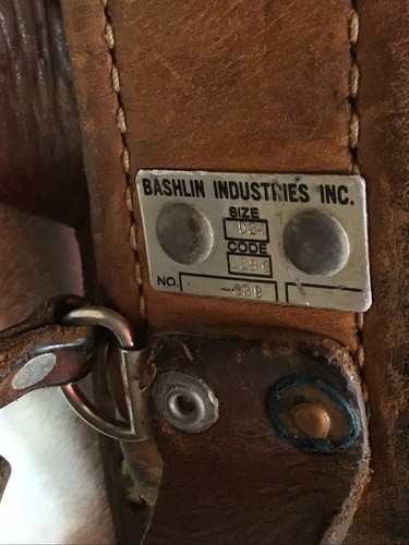 Bashlin 88B Größe D24 Lineman Stange/Baum Kletterausrüstung schweres Leder mit einziehbarem - Bild 5 von 10