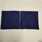 CaliTime Navy Blue Faux Suede 19.5x19.5 Zipped Pillow Case Covers Set of 2 Home