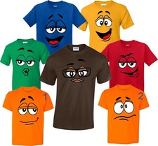 M and M Halloween Faces Candy Birthday Christmas family T-Shirts