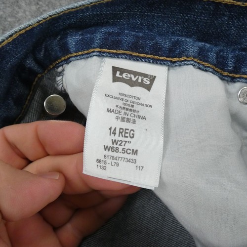 Levi's 505 Shorts Youth 14 Reg (27) Denim Med Wash Fade w 10" Inseam - Picture 10 of 13