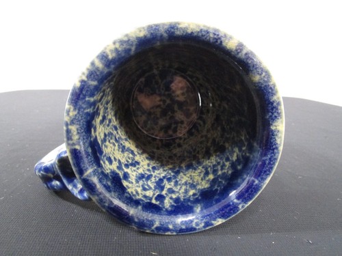 Bennington Pottery Blue Agate Spongeware 7oz Coffee Mug - Picture 5 of 6