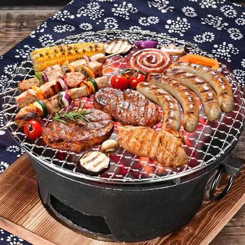 Gusseisen Grill Herd Japanischen Holzkohle Herd Japanischen Platte Hibachi Grill - Bild 4 von 12