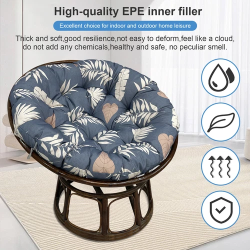 Papasan Chair Cushion Waterproof Oxford Cloth Circle Stuffed Egg Chair Cushions - Picture 89 of 111