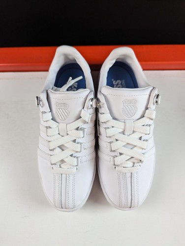 Chaussures en cuir K-Swiss Classic VN pour femme, blanc/blanc, pointure 5,5 M US - Photo 4/9