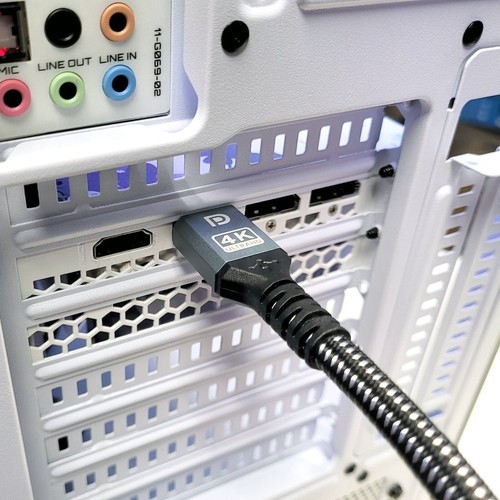 Gigacord Long Displayport Cable 1.4 DP Male Male 4K 8K 32.4Gbps Braided, 30Ft - Picture 7 of 8