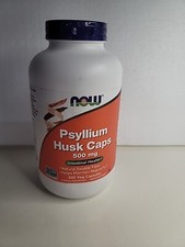 Now Foods Psyllium Husk Caps, 500 mg, 500 Veg Capsules - Fiber Supplement