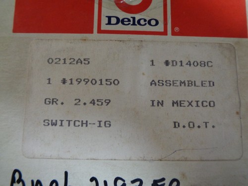 Interruptor de encendido Delco Remy 1990150 Sam 685 DS516 - Imagen 8 de 8