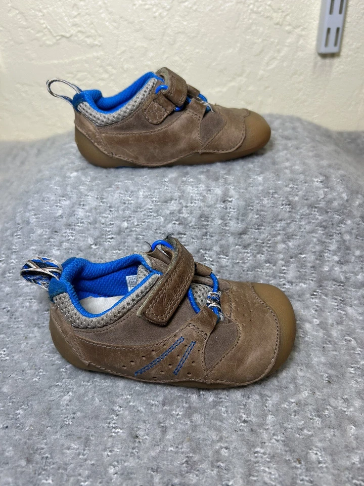 Size 5 ~ BABY Shoes CLARKS Brown Leather - Image 2 of 4