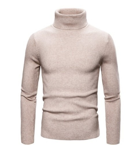 Mens Knitted Turtleneck Jumper Tops Sweater Winter Warm Long Sleeve Slim Shirts