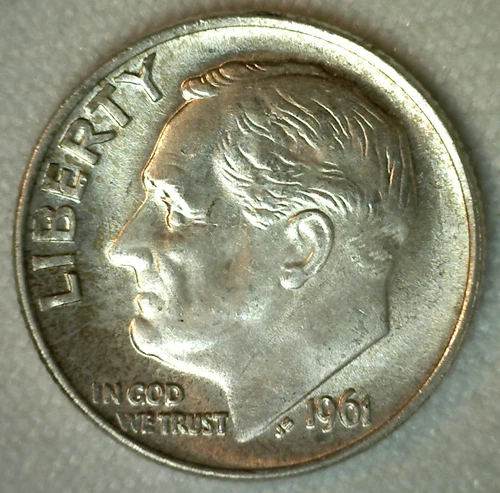 1961 Silver UNCIRCULATED 10c BU Roosevelt Dime Ten Cent Coin