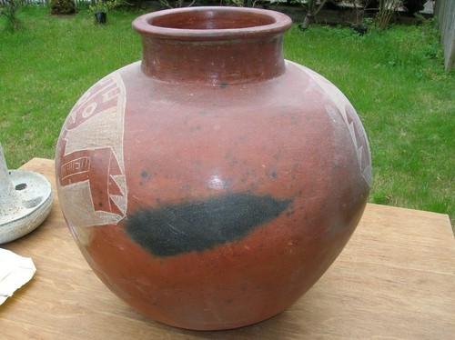 LARGE VINTAGE NICARAGUAN ? POTTERY UNKNOWN POTTERY ORIGIONAL ETCHINGS MAY LATER - Picture 7 of 11