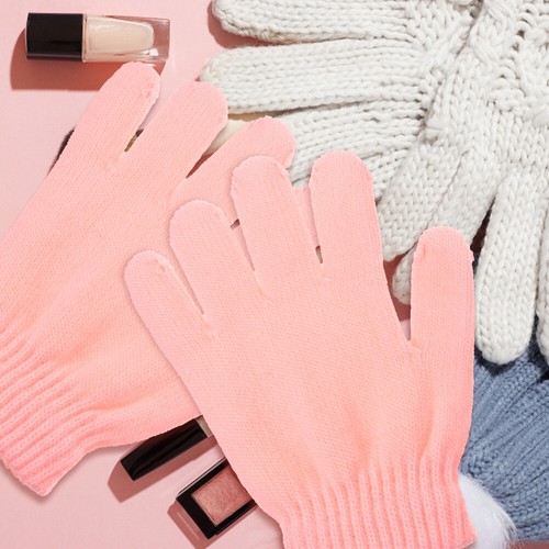 Set of 5 Fleece Warm Gloves Men and Women Work Children Winter Finger - Picture 3 of 12