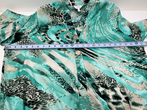Coral Bay Pool Bathing Suit Cover Up Green Womens Size 1X NWT Org $ 48 - Picture 6 of 8