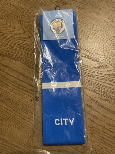 BNIP 2022-23 MANCHESTER CITY BLUE LEMONADE GK SOCKS X-LG US SZ 13-15 - Picture 1 of 10