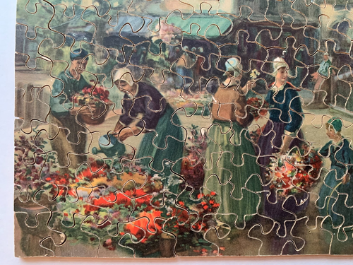 THE FLOWER MARKET, Dutch scene, interlocking jigsaw puzzle, about 300 pieces - Picture 4 of 8