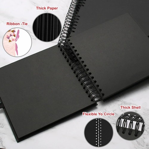 Wiro Scrapbook 25cm x 25cm Square Pink Marble Album 40 Sheets Memory Art & Craft - Picture 6 of 9