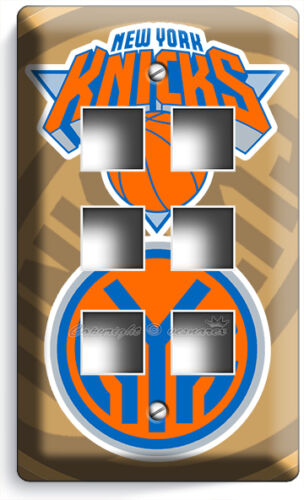 NYK NEW YORK KNICKS SQUADRA BASKET INTERRUTTORE LUCE PRESA PIASTRA PARETE MANCAVE DECOR - Foto 13 di 30