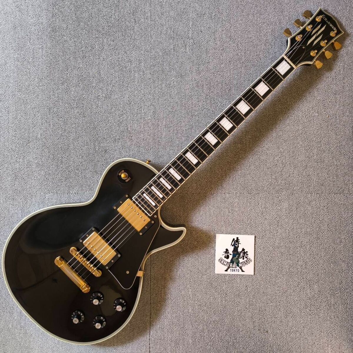Edwards By ESP Les Paul Custom Black Electric Guitar Used Edwards By ESP Les Paul Custom Black Electric Guitar Used