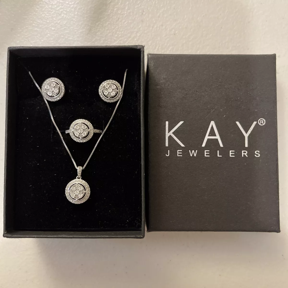 Kay jewelers gold necklace and earring set sale
