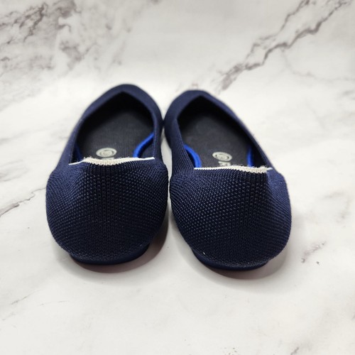 Ballerine Rothy's *Ritirate* bianche Halo blu navy punta tonda donna 8,5 - Foto 4 di 9