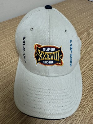 NFL REEBOK Exclusive Stadium Super Bowl XXXVIII 38 Cap / Hat Patriots Panthers