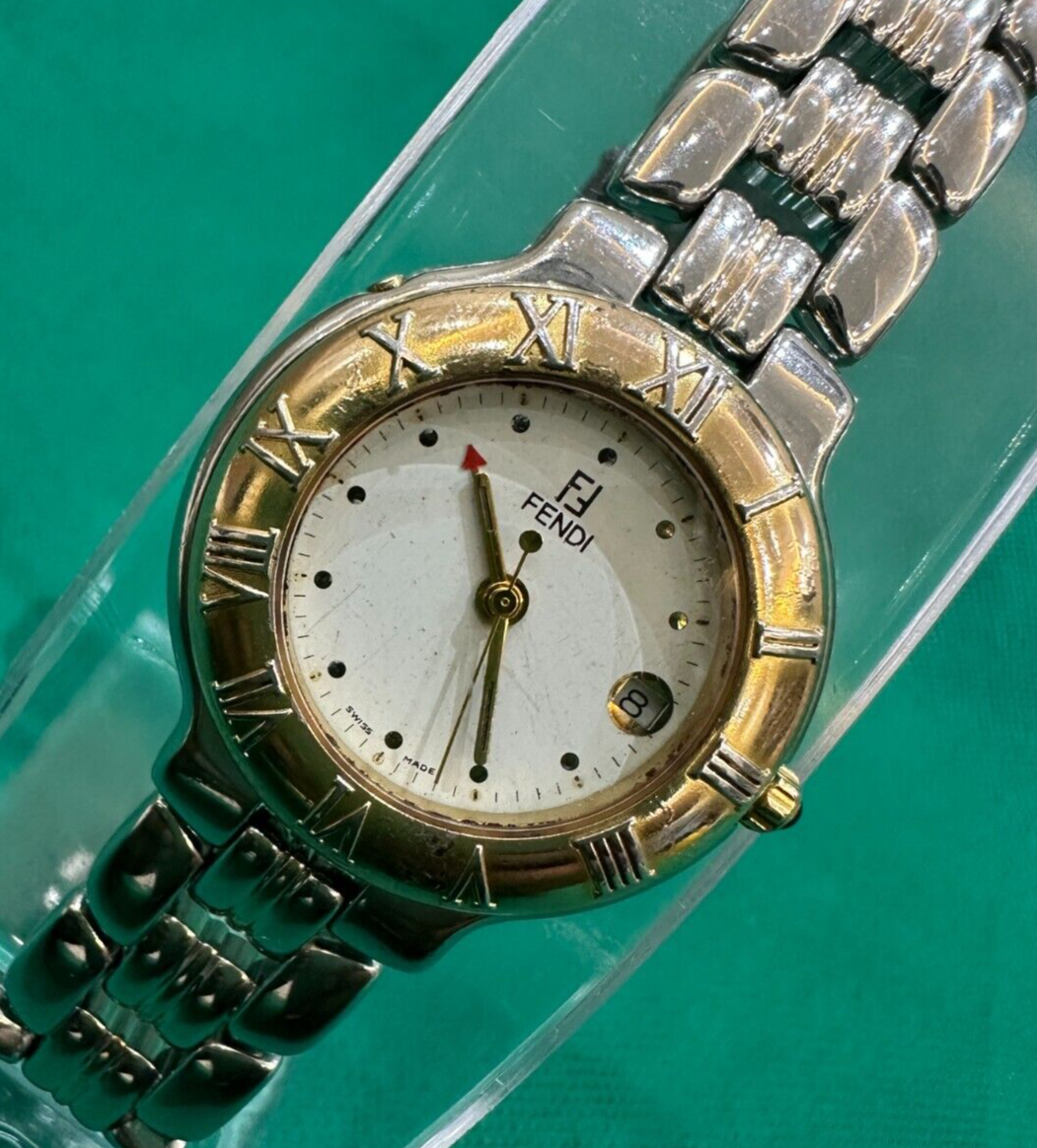 1990'S VINTAGE FENDI WATCH MEN 36MM QUARTZ 920G VERY RARE 1990'S VINTAGE FENDI WATCH MEN 36MM QUARTZ 920G VERY RARE