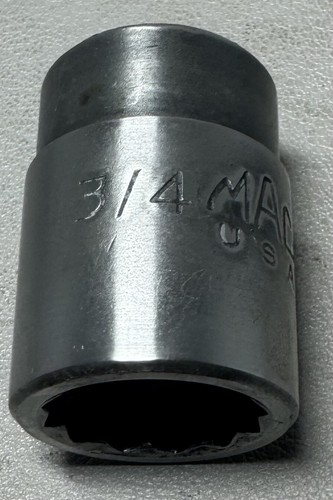 Mac Tools 1/2" Drive 3/4" 12PT Shallow Impact Socket VP242 - Picture 2 of 5