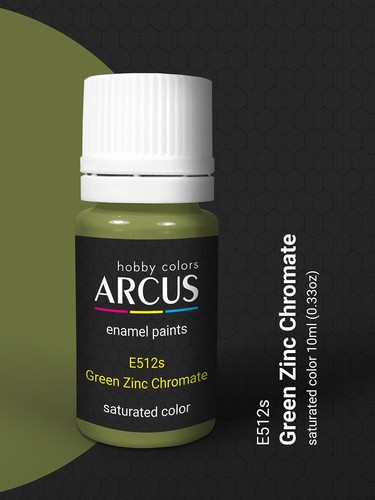 Arcus 512 Emaille Lack USAF grün Zinkchromat gesättigte Farbe 10ml - Bild 3 von 3