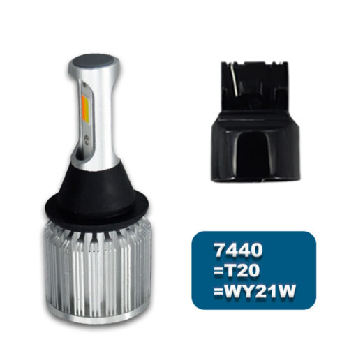 EV SPACES 2X CANBUS T20 7440 Switchback LED Bulbs White DRL Amber Signal Light - Picture 3 of 8