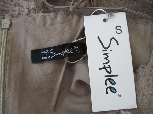 NWT Simplee Dress Fun Flower Sexy adjustable Straps Summer Sundress Sz S Lined  - Picture 4 of 4