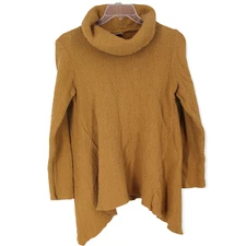 oversized Sweater Small Textured Lagenlook Shark bite hem asymmetrical artsy