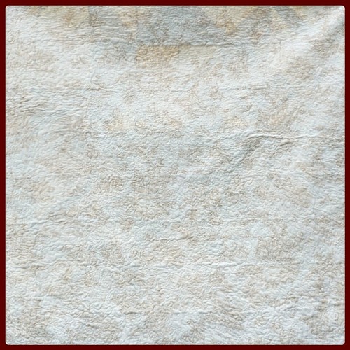 Handmade Quilt SILK SYMPHONY Cream/Gold/Blue/Red Silk Finished Quilt 68x68" - Picture 5 of 5