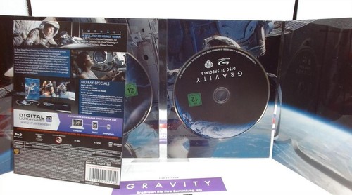 Gravity - Diamond Luxe Edition Blu-Ray Bullock und Clooney Magnetschuber - Picture 4 of 4