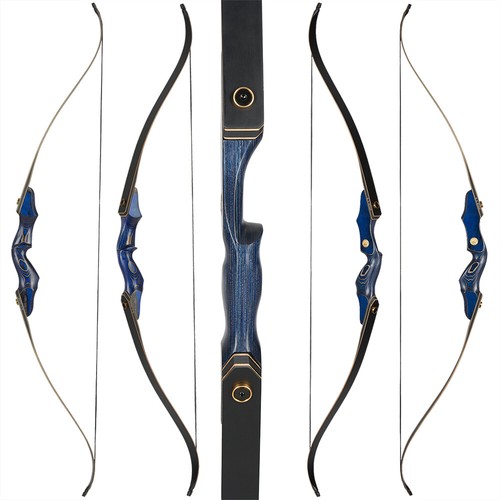 60" Archery 25-50lb Takedown Wooden Recurve Bow for Adult Hunting Shoot Target - Picture 4 of 16