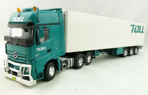 Road Ragers AUSTRALIAN Toll Mercedes Actros 6x4 Prime Mover Reefer Trailer 1:50 - Picture 2 of 11