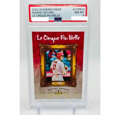 PSA 8 2022 Panini Diamond Kings Shohei Ohtani MLB Card #LCPB10 Le Cinque Piu Bel