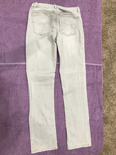 GAP Girls Grey and White Denim Skinny Jeans SZ 14 - Picture 3 of 17