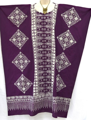 MALAYA 100% Cotton Kaftan Dress Maxi Long Tunic Batik Curve Curvy Large Plus New - Picture 12 of 16