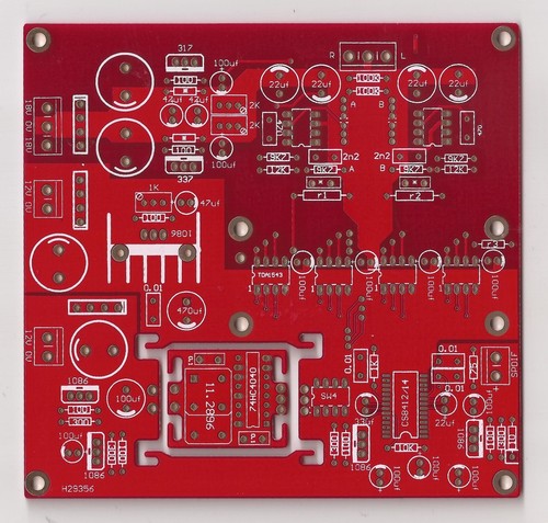 TDA1543 x4 CS8412/14 NOS DAC PCB con reloj a prueba de vibraciones PCB altamente musical!! - Imagen 2 de 2