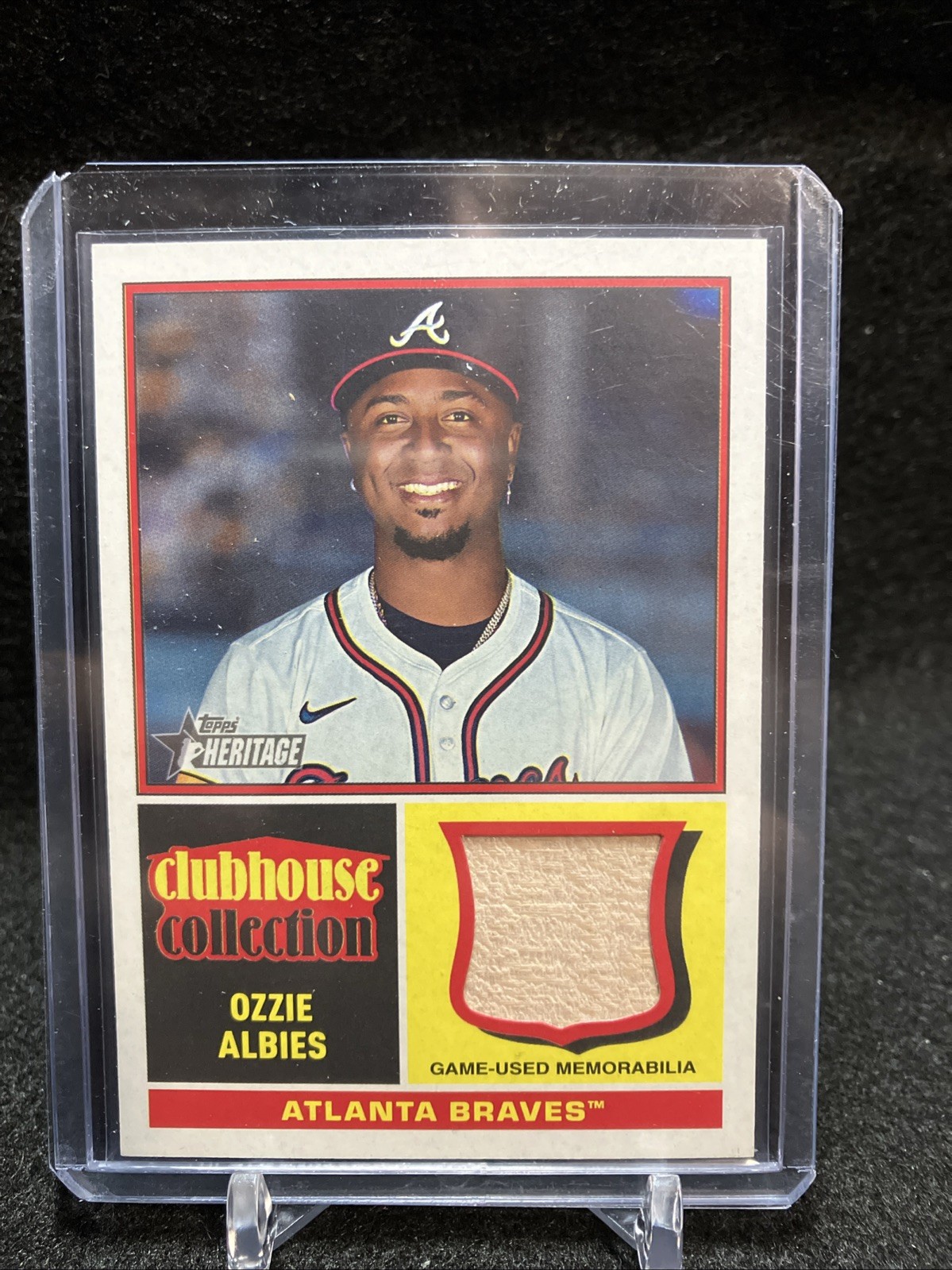 2025 Topps Heritage Clubhouse Collection Ozzie Albies # CCR-OA Atlanta Braves