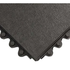 Wearwell 570 Interlocking Antifatigue Mat Tile, Rubber, 3 Ft W X 3 Ft L, 5/8 In