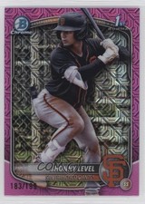 2025 Bowman Chrome Prospects Mega Box Pink Mojo Refractor /199 Jhonny Level 0c6