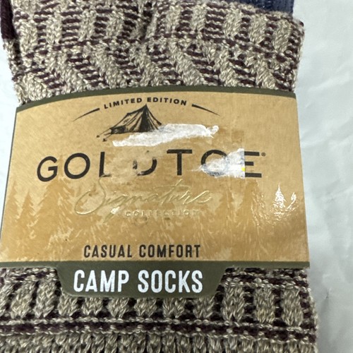 2 pr. Calze da campeggio GoldToe uomo casual comode morbide calde firmate coll. 6-12,5 - Foto 2 di 7