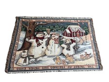 Goodwin Weavers Tapestry Throw 45”X68” Warm Smiles By S. Winget Winter Family