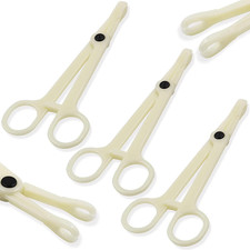 Disposable Piercing Clamps - 25Pcs Piercing Forceps Rounded Slotted Septum Clam