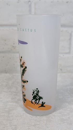Blakely Oil & Gas Arizona Cholla Cactus 6.5" Frosted Tumbler Glass 14 oz Libbey - Bild 3 von 4