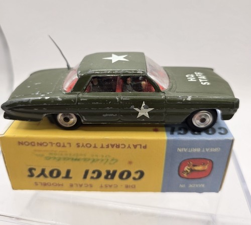 Rare 1964 Corgi Toys Oldsmobile Super 88 HQ Staff Car With Reproduction Box - Picture 3 of 6