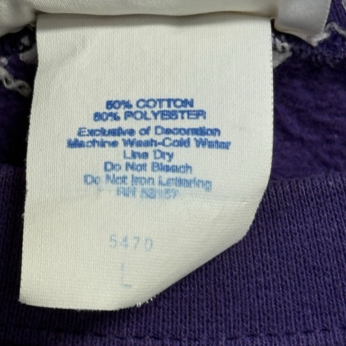 Vintage Minnesota Vikings Sweatshirt Mens Large Majestic Purple Crew Neck USA - Picture 8 of 12